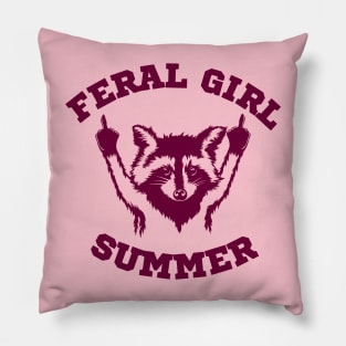 feral-girl-summer Pillow