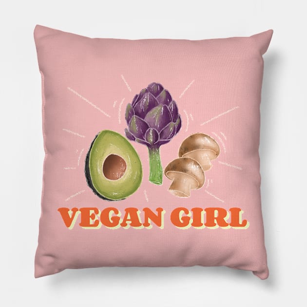 Vegan girl Pillow by ErisArt