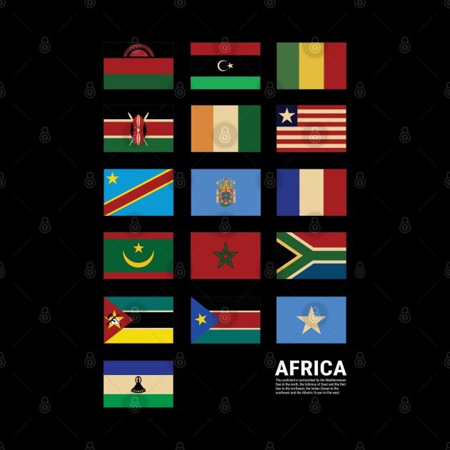 Africa Country Flags Set by KewaleeTee