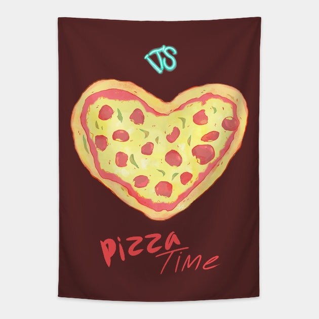 Pizza Tapestry by Rumpled Crow