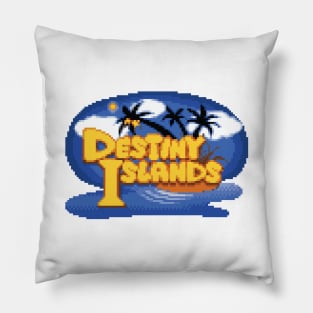 Destiny Islands Logo Pixel Art Pillow