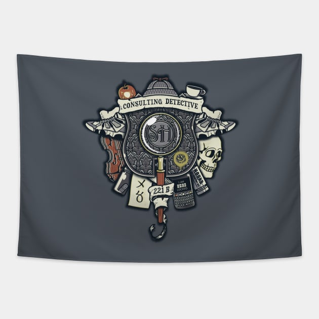 Consulting Detective Crest Tapestry by Arinesart