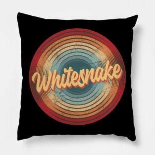 whitesnake vintage circle Pillow