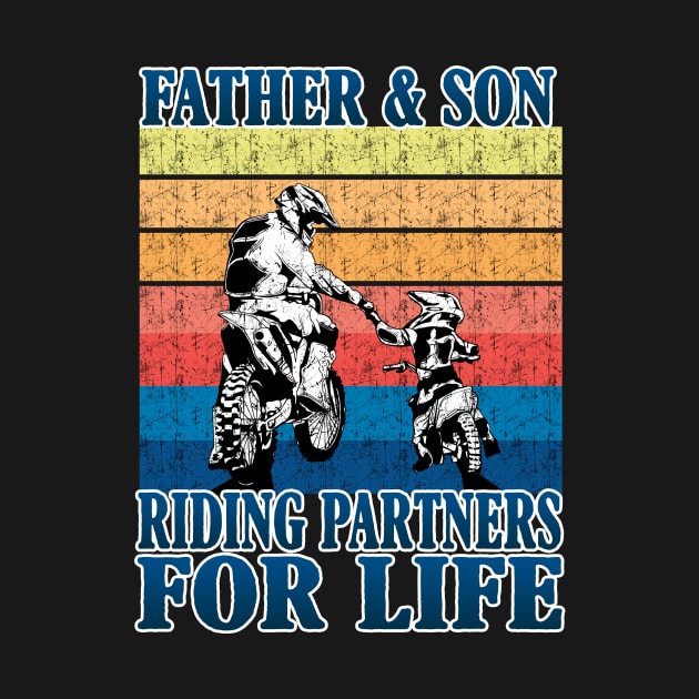 Father & So Riding Partners For Life Costume Gift by Ohooha