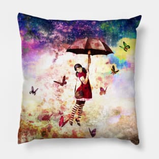 Butterfly girl Pillow