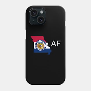 Missouri Flag State Outline AF (white) Phone Case