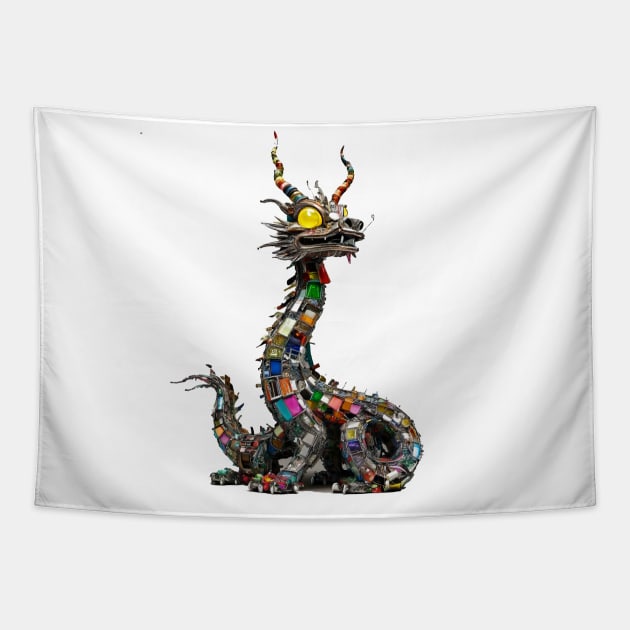 Junk Dada Dragon series v04 Tapestry by Giant Monster