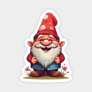 Gnome, Happy Little Garden Gnome Magnet