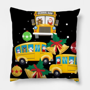 Funny School Bus Driver Christmas Tree Shirt Ornament Decor Pillow