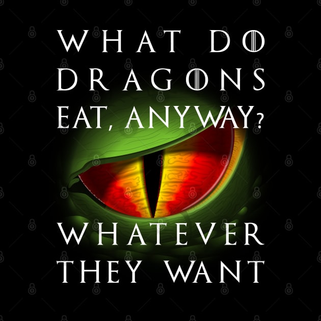 What Do Dragons Eat T-Shirt Eye Game by MaryMas