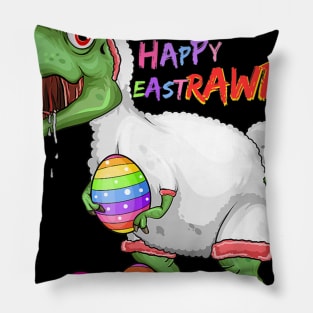 Happy Eastrawr T-Shirt Dinosaur T-Rex Easter Bunny Pillow