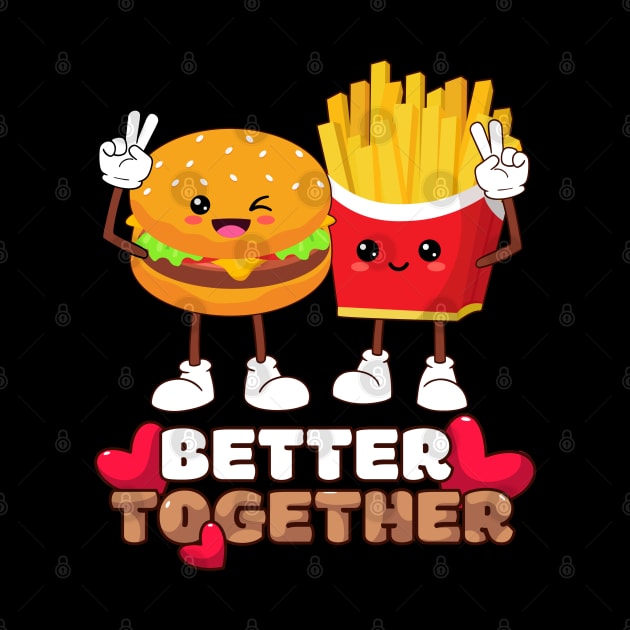 Hamburger & Fries Kawaii Cool and Fun Combo Snacks that Are Better Together by DenverSlade