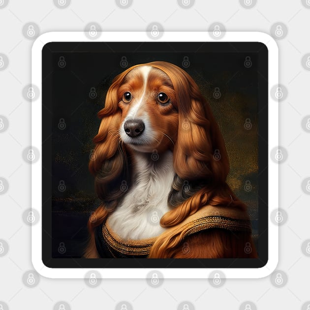 Unreal Mona Lisa Dog Portrait Magnet by unrealartwork