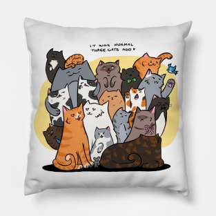 A lot of cats crazy cat lady Pillow