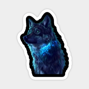 Wolf Howling Harmony Magnet