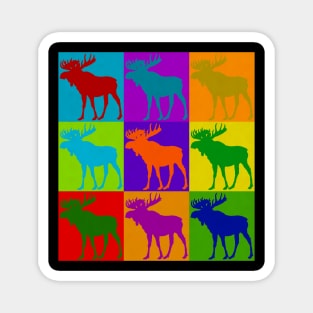 Moose Pop Art Best Selling Retro Animal Vintage Design Gift Idea Lover Magnet