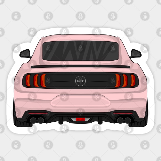 - Mustang - PINK | TeePublic Sticker MUSTANG GT Ford Gt