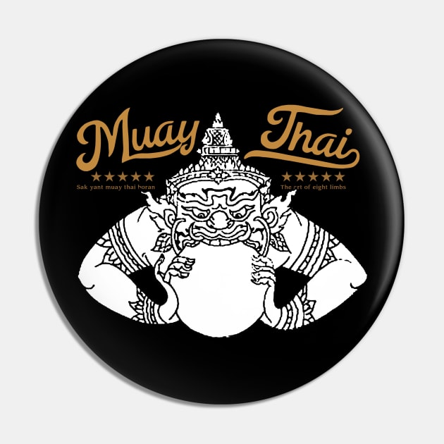 Muay Thai Tattoo The Art of Eight Limbs Pin by KewaleeTee