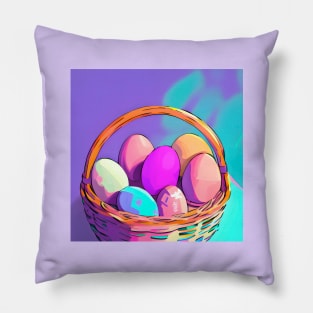 Easter Eggs Digital Portrait (MD23ETR018b) Pillow