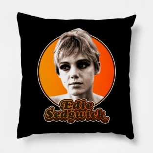 Retro Edie Sedgwick Tribute Pillow