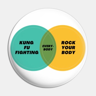 Venn Diagram: Everybody: Kung Fu Fighting & Rock your body Pin