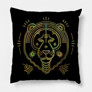 Leo Zodiac Gold Abalone Pillow