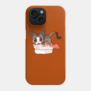 Brown Stripped Cat Shrimp Sushi Phone Case