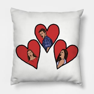 Distracted Boyfriend Meme Valentines Day Pillow