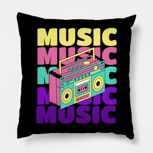 Retro 80s Music Pillow