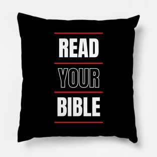 Read Your Bible | Christian Typography Pillow