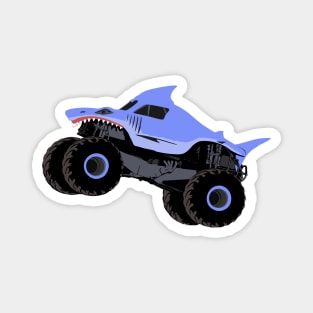 Monster Truck Megalodon Illustration Magnet