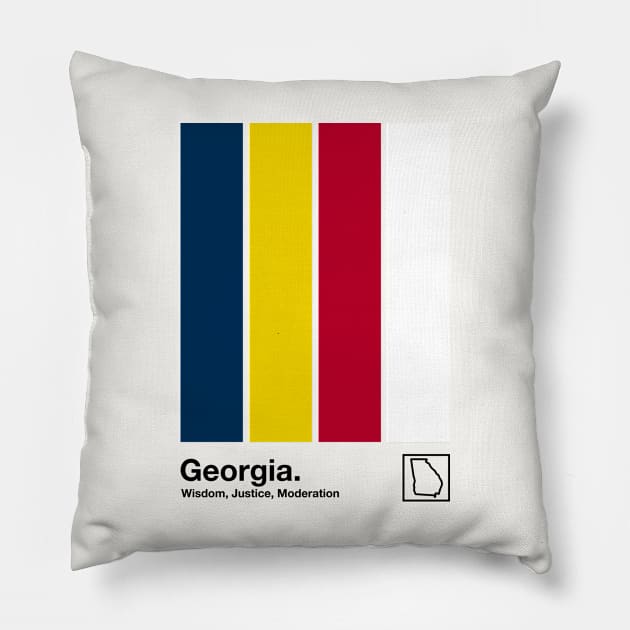 Georgia  // Original Minimalist Artwork Poster Design Pillow by DankFutura