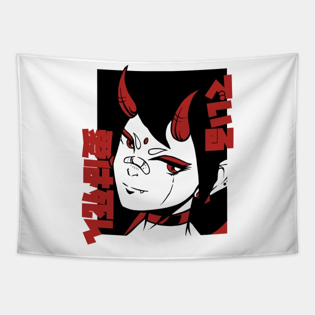 Anime Devil Girl Tapestry by LAPublicTees