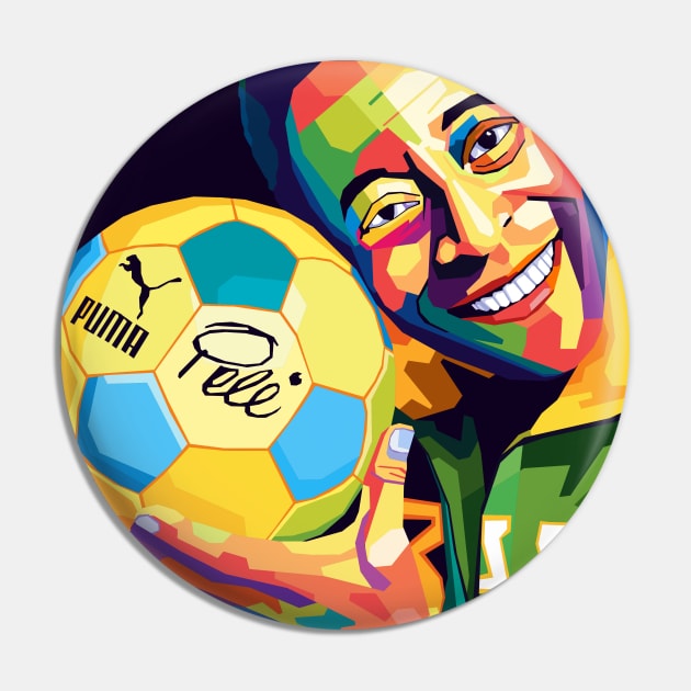 pele pop art Pin by Kuli art