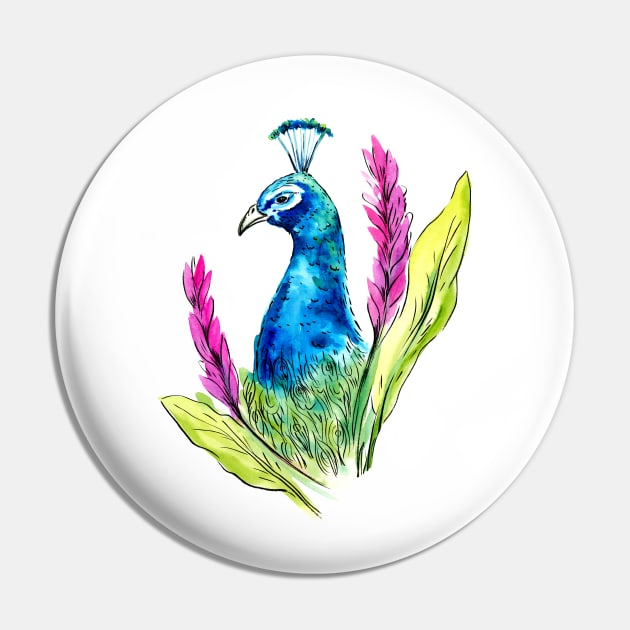 Peacock Pin by SWON Design