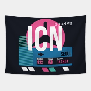 Seoul (ICN) Airport Code Baggage Tag A Tapestry