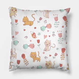 Cute kawaii cats Pillow