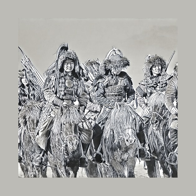 Mongolian Warrior 4 by Art by Awais Khan