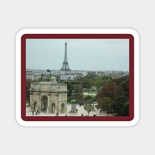 Paris View From the Louvre Museum Magnet