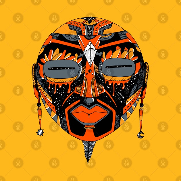 Orangrey African Mask 2 by kenallouis