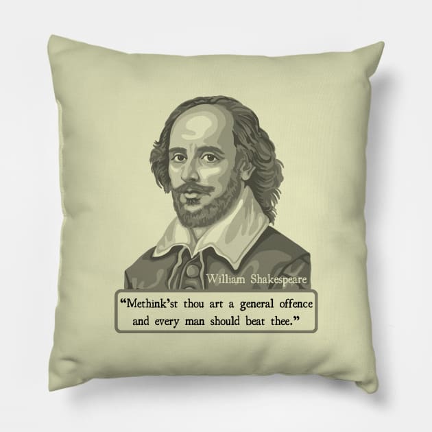 Shakespeare Insult Pillow by Slightly Unhinged