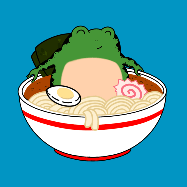 Frog Bathing In Ramen by FrogSage