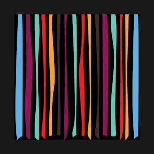 multicolored vertical stripes T-Shirt