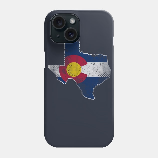 Texas Map Colorado Flag Family Home Vacation Love Phone Case by E