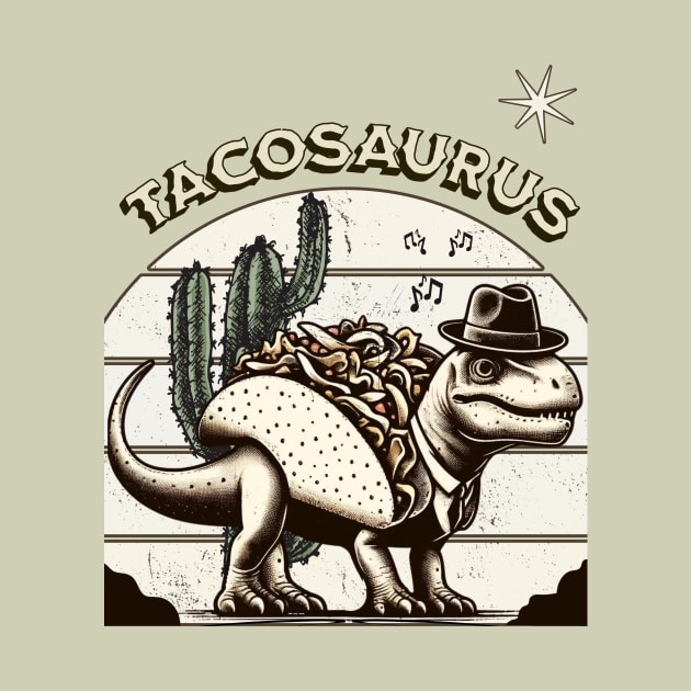 Vintage Tacosaurus by mieeewoArt