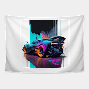 Living Life in Colour, Cyberpunk Supercar Tapestry