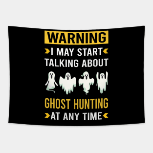 Warning Ghost Hunting Hunter Paranormal Tapestry