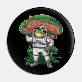 Astronaut Cottagecore frog Aesthetic Men Women Mushroom Pin