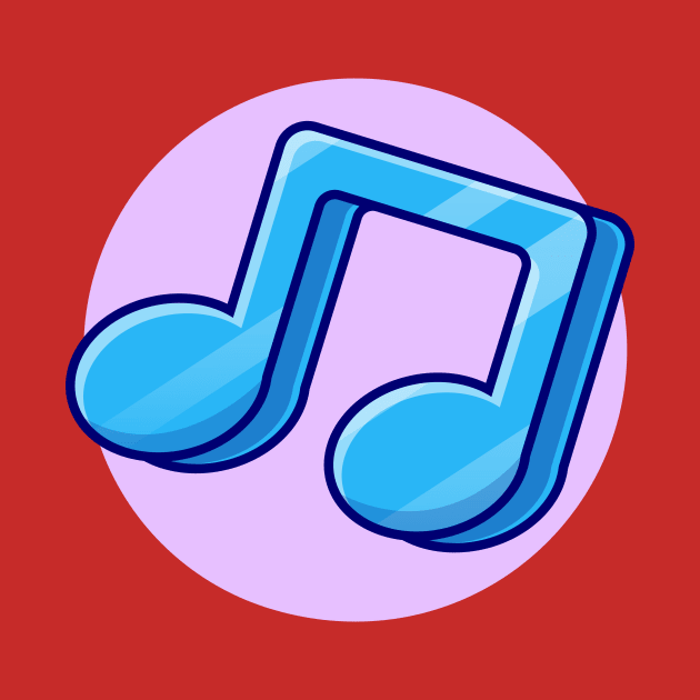 Colorful Music Note Cartoon Vector Icon Illustration (2) by Catalyst Labs