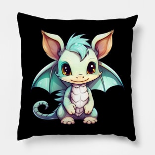 Kawaii Dragon Drawing Pillow